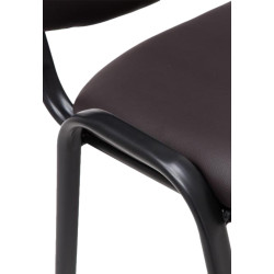 Chaise visiteur Ken en cuir artificiel | brun