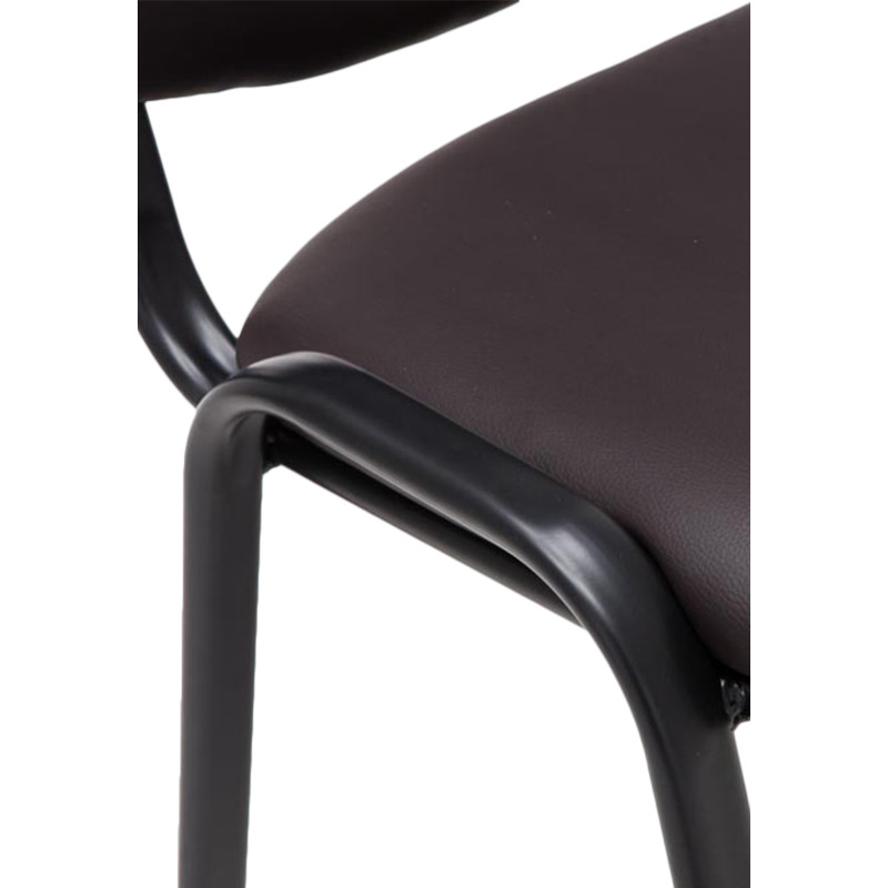 Chaise visiteur Ken en cuir artificiel | brun