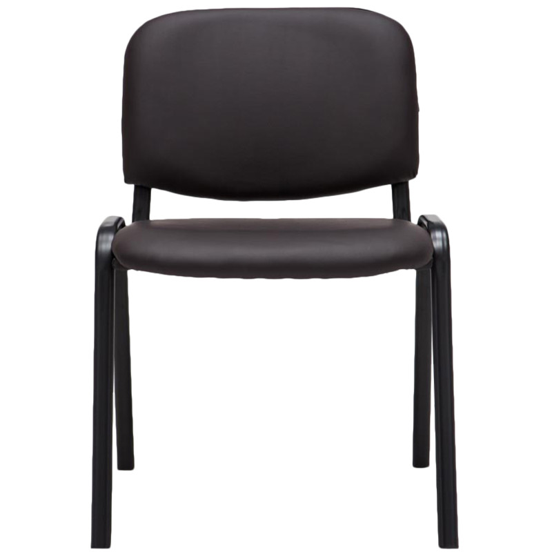 Chaise visiteur Ken en cuir artificiel | brun