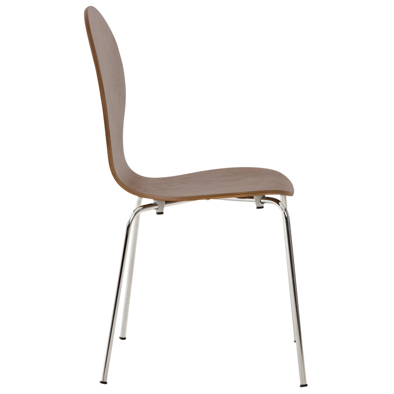 Ensemble de 4 chaises visiteurs Diego | noyer