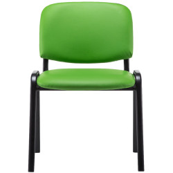 Chaise visiteur Ken en cuir artificiel | vert
