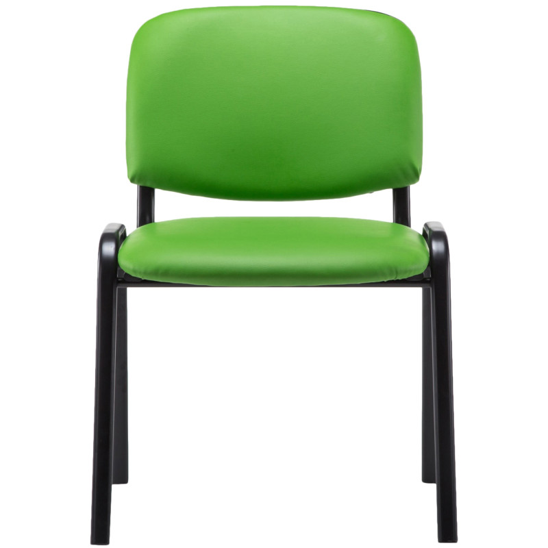 Chaise visiteur Ken en cuir artificiel | vert