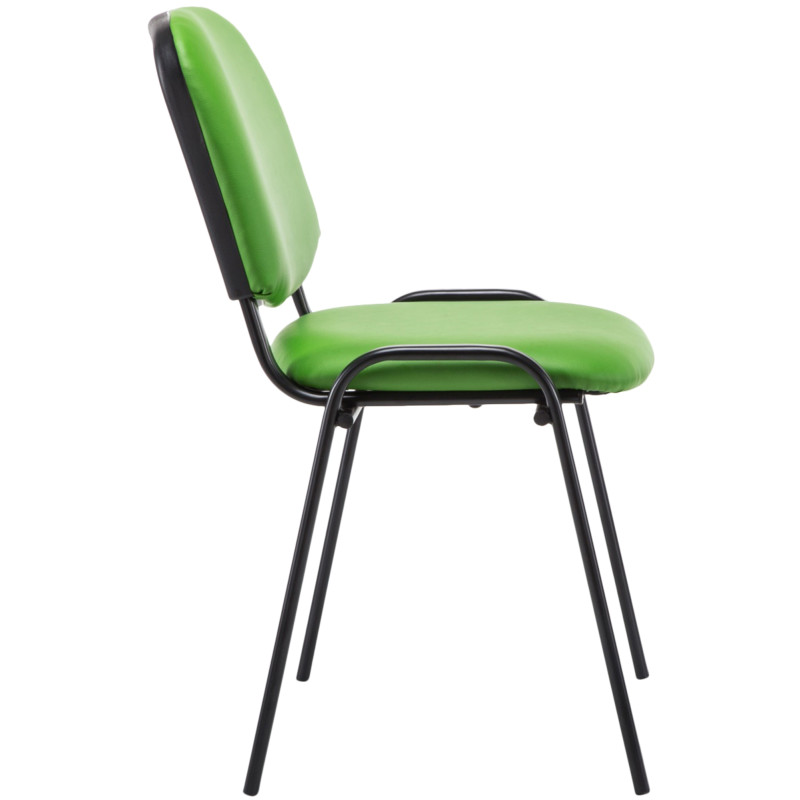 Chaise visiteur Ken en cuir artificiel | vert