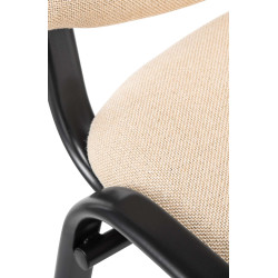 Chaise visiteur Ken en tissu | crème