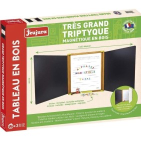 JEUJURA Grand triptyque en bois - Magnetique