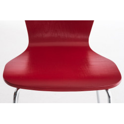 Ensemble de 2 chaises visiteurs Aaron | rouge