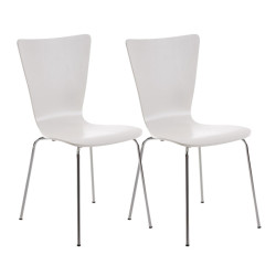 Ensemble de 2 chaises visiteurs Aaron | blanc