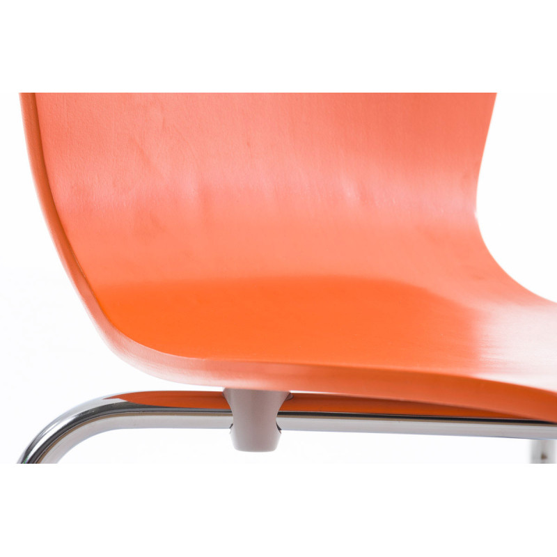 Ensemble de 4 chaises visiteurs Aaron | orange