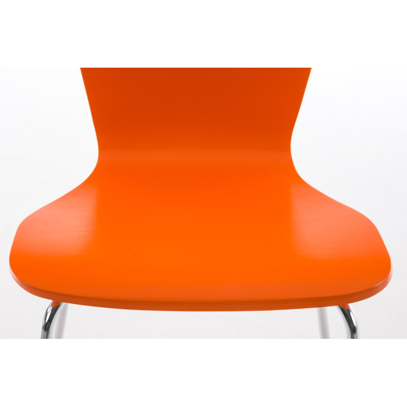 Ensemble de 4 chaises visiteurs Aaron | orange