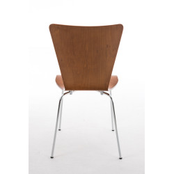 Ensemble de 4 chaises visiteurs Aaron | brun