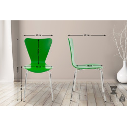Ensemble de 2 chaises visiteurs Calisto | vert