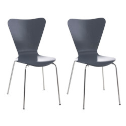 Ensemble de 2 chaises visiteurs Calisto | gris