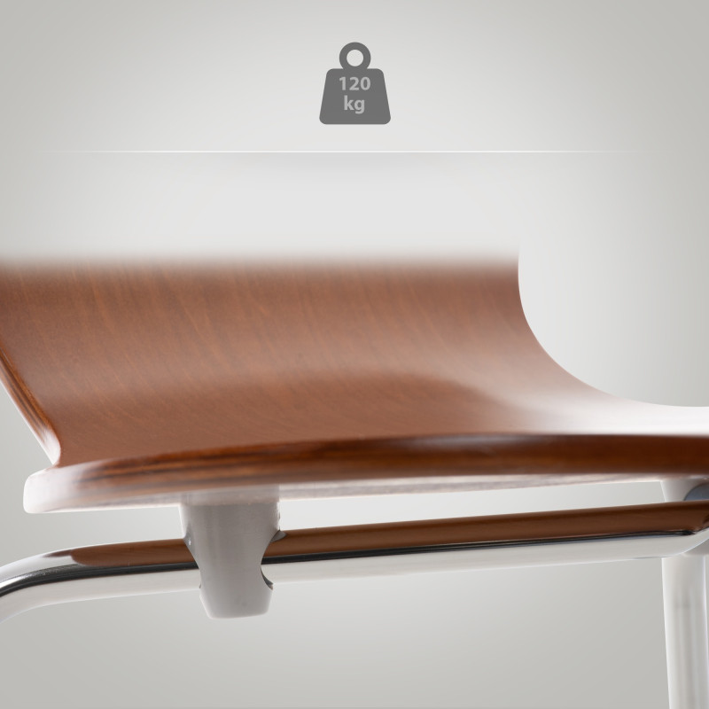 Ensemble de 2 chaises visiteurs Calisto | brun