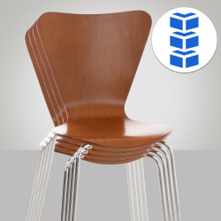 Ensemble de 2 chaises visiteurs Calisto | brun