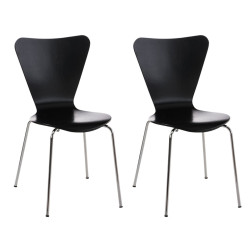 Ensemble de 2 chaises visiteurs Calisto | noir