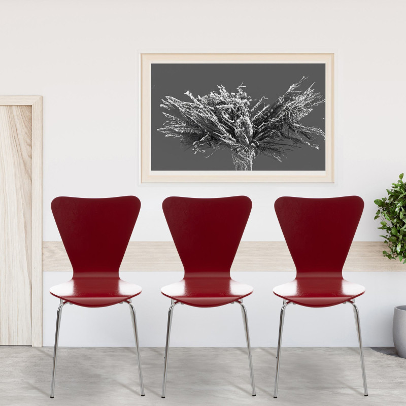 Ensemble de 4 chaises visiteurs Calisto | rouge