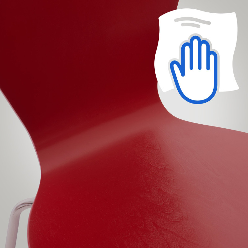 Ensemble de 4 chaises visiteurs Calisto | rouge