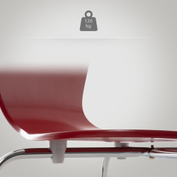Ensemble de 4 chaises visiteurs Calisto | rouge