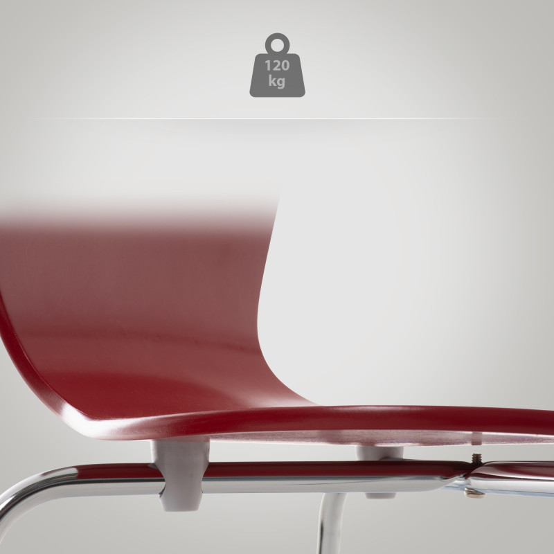 Ensemble de 4 chaises visiteurs Calisto | rouge