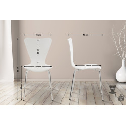 Ensemble de 4 chaises visiteurs Calisto | blanc