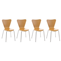 Ensemble de 4 chaises visiteurs Calisto | nature