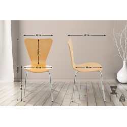 Ensemble de 4 chaises visiteurs Calisto | nature