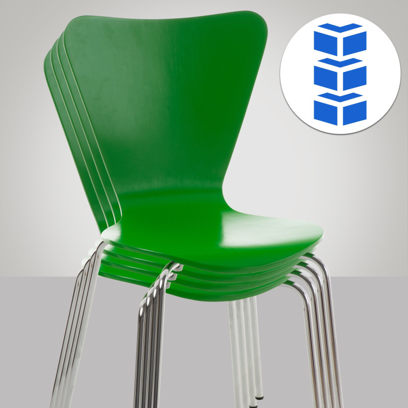 Ensemble de 4 chaises visiteurs Calisto | vert