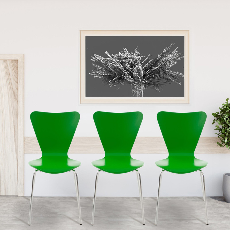 Ensemble de 4 chaises visiteurs Calisto | vert