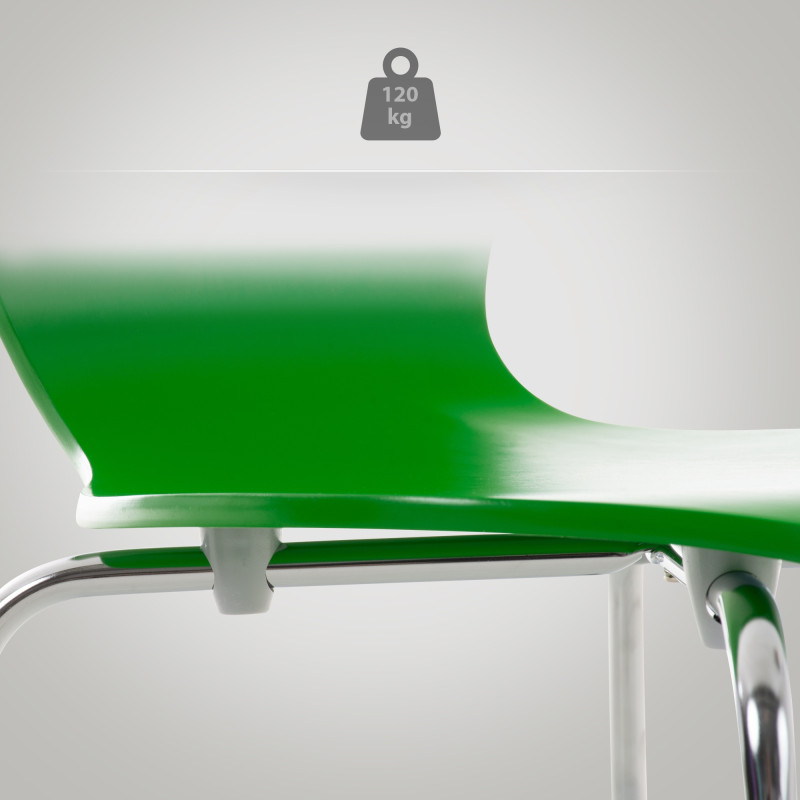 Ensemble de 4 chaises visiteurs Calisto | vert
