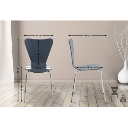 Ensemble de 4 chaises visiteurs Calisto | gris