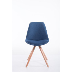 Chaise visiteur Toulouse tissu Natura ronde | bleu