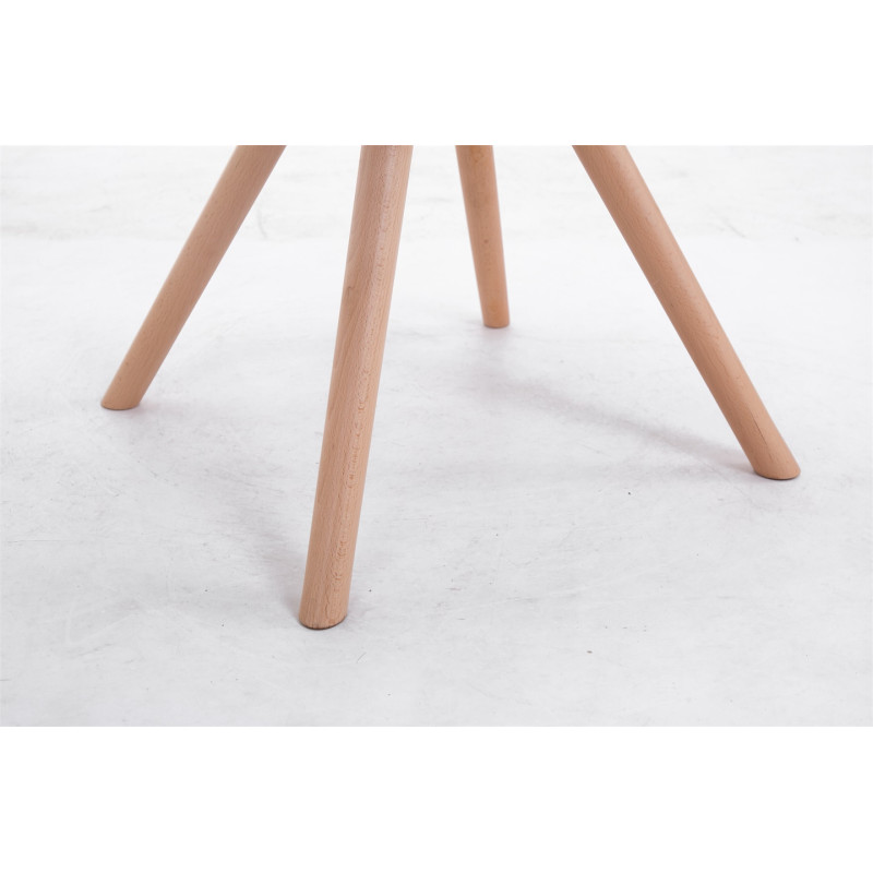 Chaise visiteur Toulouse tissu Natura ronde | crème
