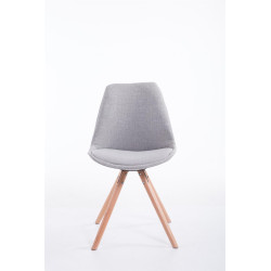 Chaise visiteur Toulouse tissu Natura ronde | gris