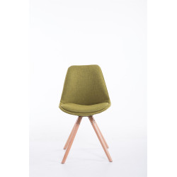 Chaise visiteur Toulouse tissu Natura ronde | vert
