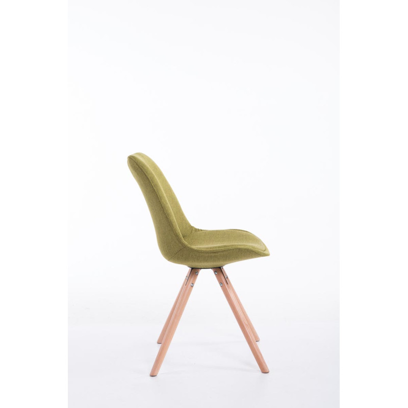 Chaise visiteur Toulouse tissu Natura ronde | vert