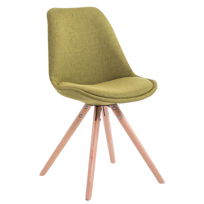 Chaise visiteur Toulouse tissu Natura ronde | vert