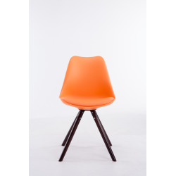 Chaise visiteur Toulouse Cappuccino Ronde | orange