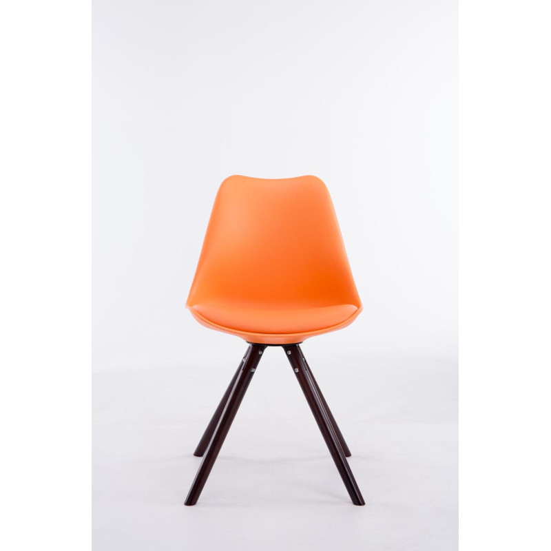 Chaise visiteur Toulouse Cappuccino Ronde | orange