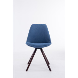 Chaise visiteur Toulouse tissu cappuccino ronde | bleu
