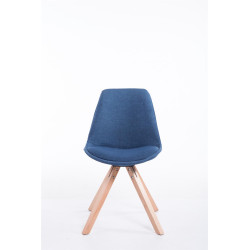 Chaise visiteur Toulouse tissu Natura Square | bleu