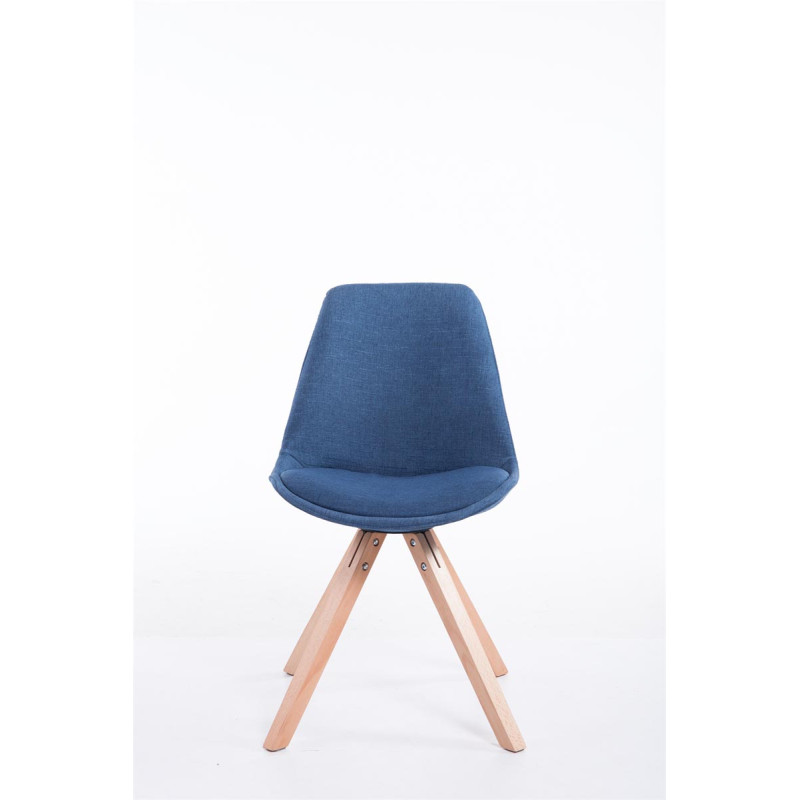 Chaise visiteur Toulouse tissu Natura Square | bleu