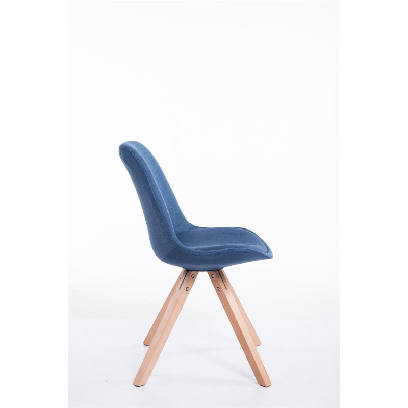 Chaise visiteur Toulouse tissu Natura Square | bleu