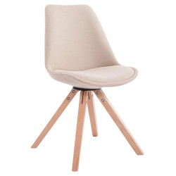 Chaise visiteur Toulouse tissu Natura Square | crème