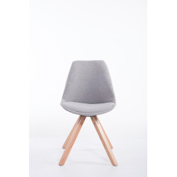 Chaise visiteur Toulouse tissu Natura Square | gris