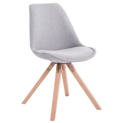Chaise visiteur Toulouse tissu Natura Square | gris