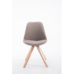 Chaise visiteur Toulouse tissu Natura Square | taupe