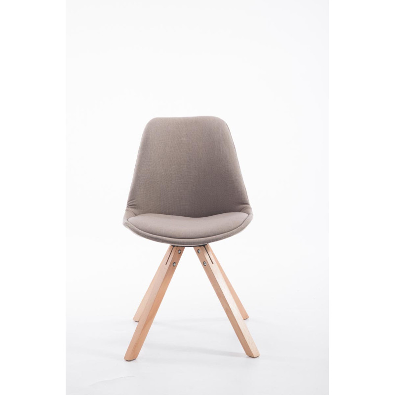 Chaise visiteur Toulouse tissu Natura Square | taupe