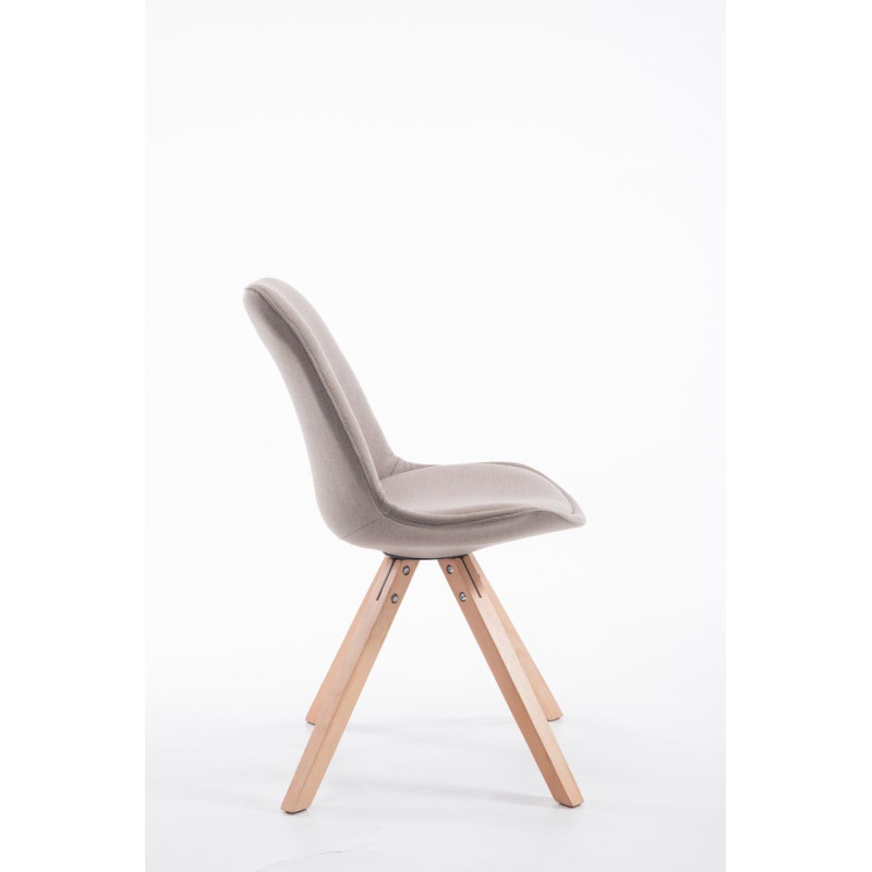 Chaise visiteur Toulouse tissu Natura Square | taupe