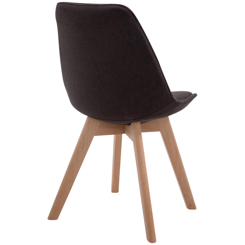 Chaise visiteur Borneo V2 en tissu Natura | gris foncé