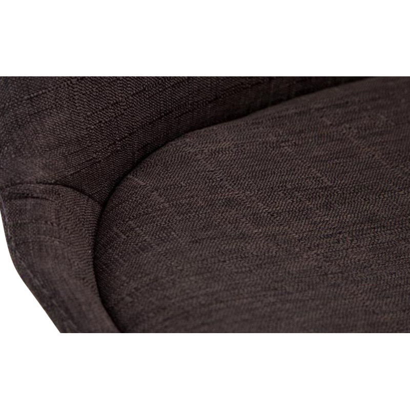 Chaise visiteur Borneo V2 en tissu Natura | gris foncé